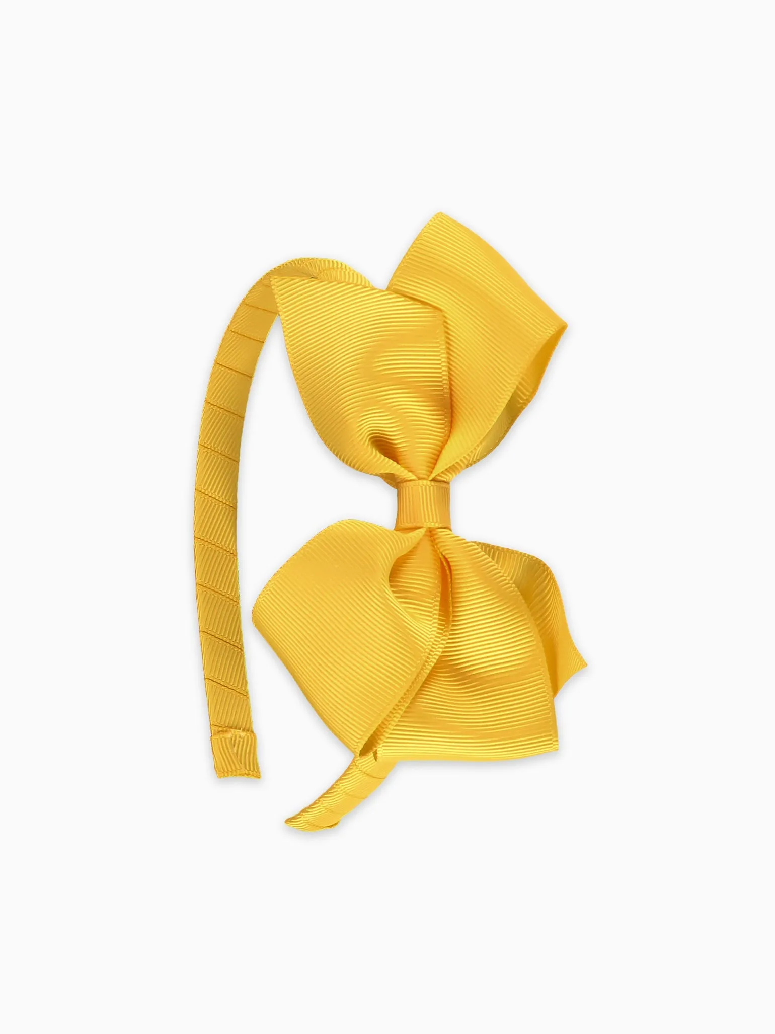 Mustard Big Bow Girl Headband