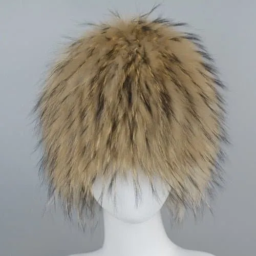 Natural Fox Fur Hat - Luxurious Winter Accessory for Women | Adjustable Size   Real Fur Material | JbenikY