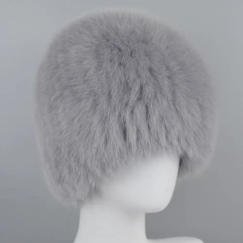 Natural Fox Fur Hat - Luxurious Winter Accessory for Women | Adjustable Size   Real Fur Material | JbenikY