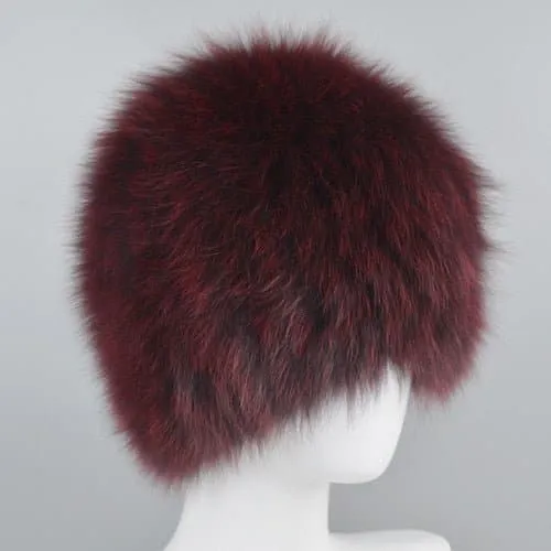 Natural Fox Fur Hat - Luxurious Winter Accessory for Women | Adjustable Size   Real Fur Material | JbenikY