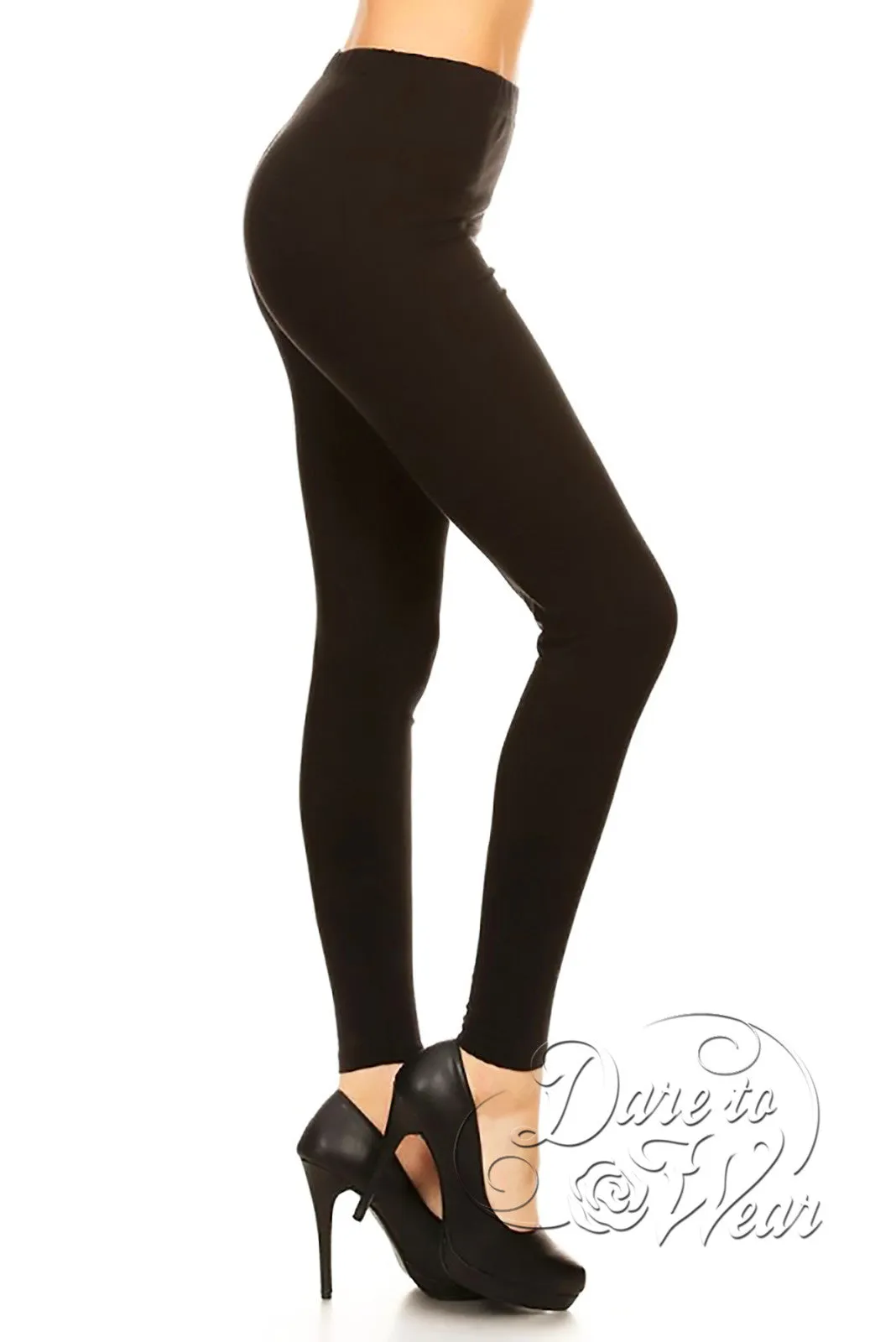 Peached Leggings in Basic Black