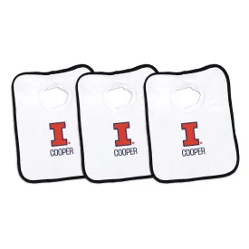 Personalized Illinois Fighting Illini 3-Pack Bibs