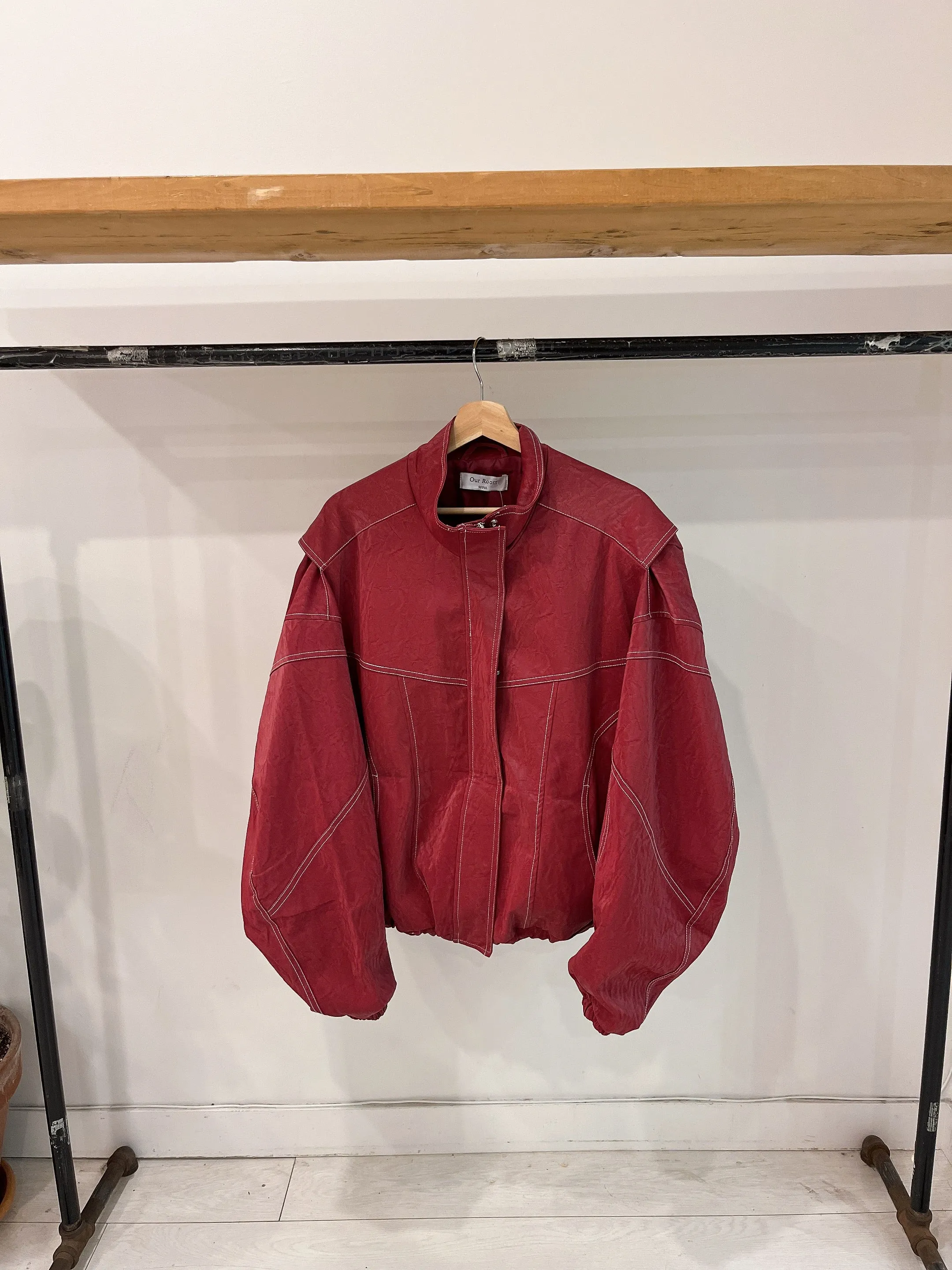 PURE Leather bomber jacket