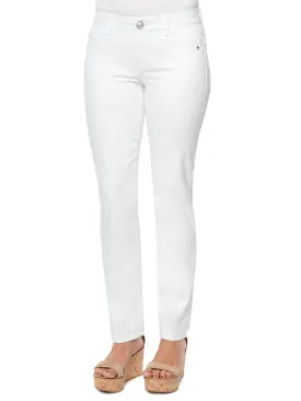 "Ab"SolutionÂ Straight Leg Jeans in White