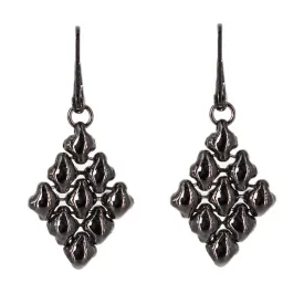 SG Liquid Metal E11-BLK Black Chrome Finish Earrings by Sergio Gutierrez