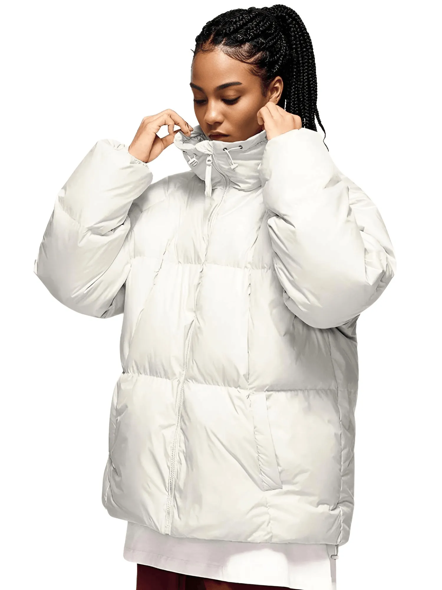 Solid Color Windproof White Duck Down Puffer Jackets for Men & Women