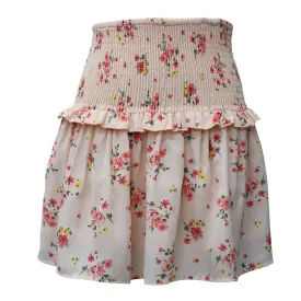 Tween Floral Smocked Waist Printed Skirt