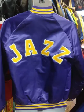 Vintage 80s UTAH JAZZ NBA Chalk Line Back Patch Jacket S