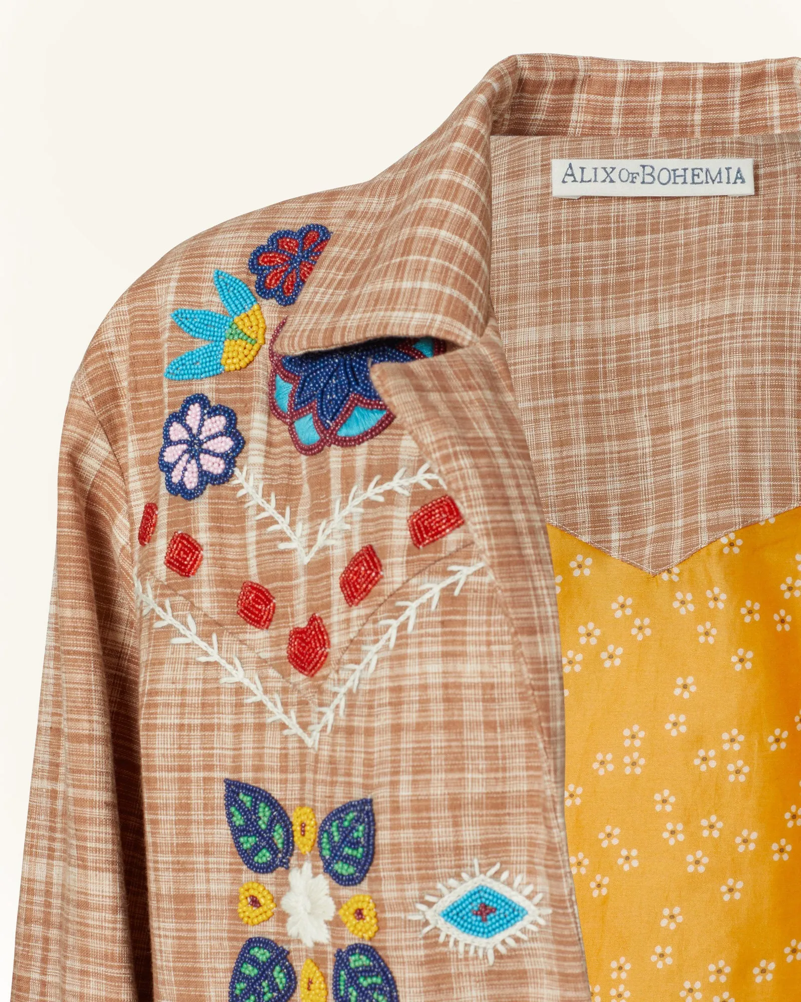 Western Tan Embroidered Jacket