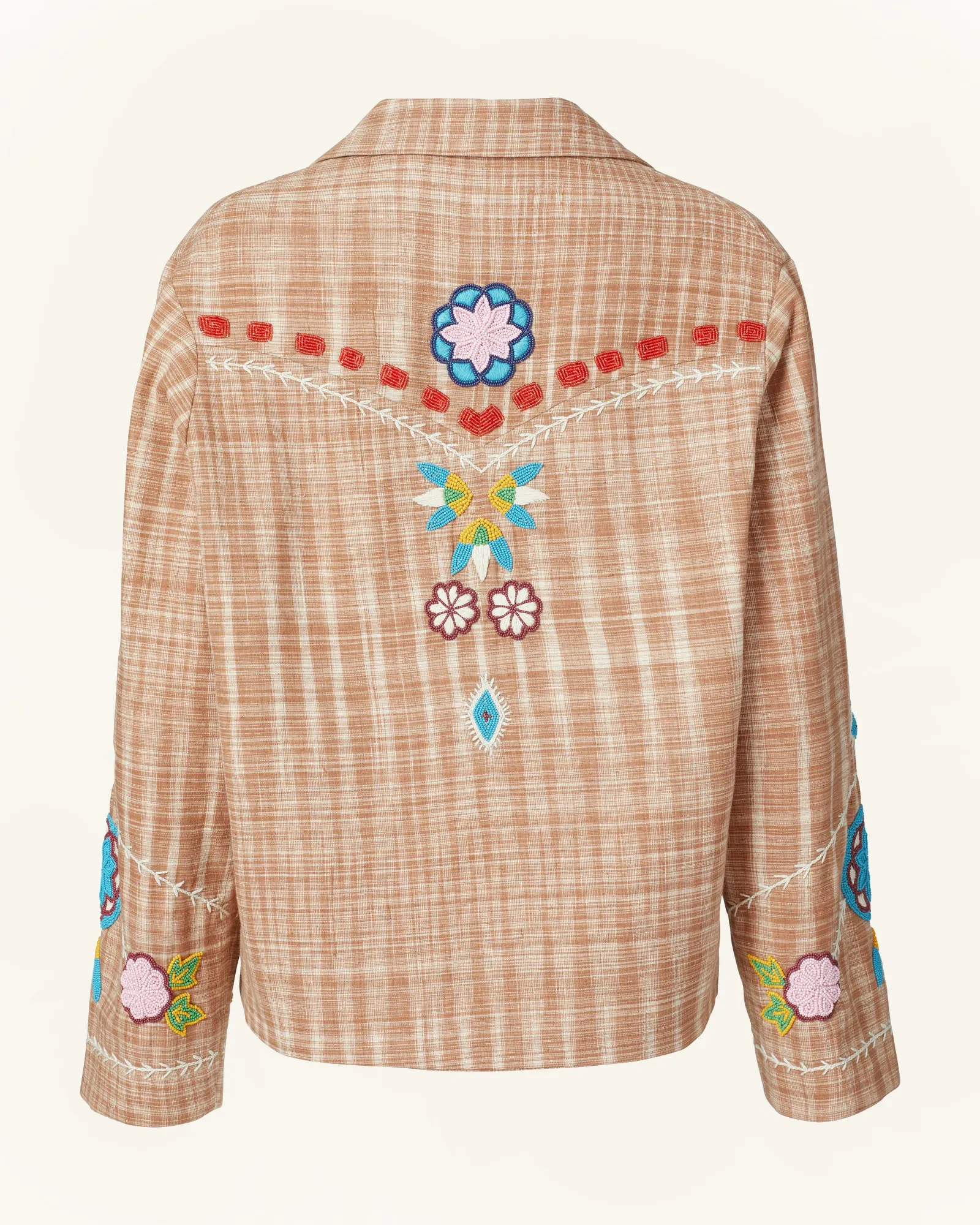 Western Tan Embroidered Jacket