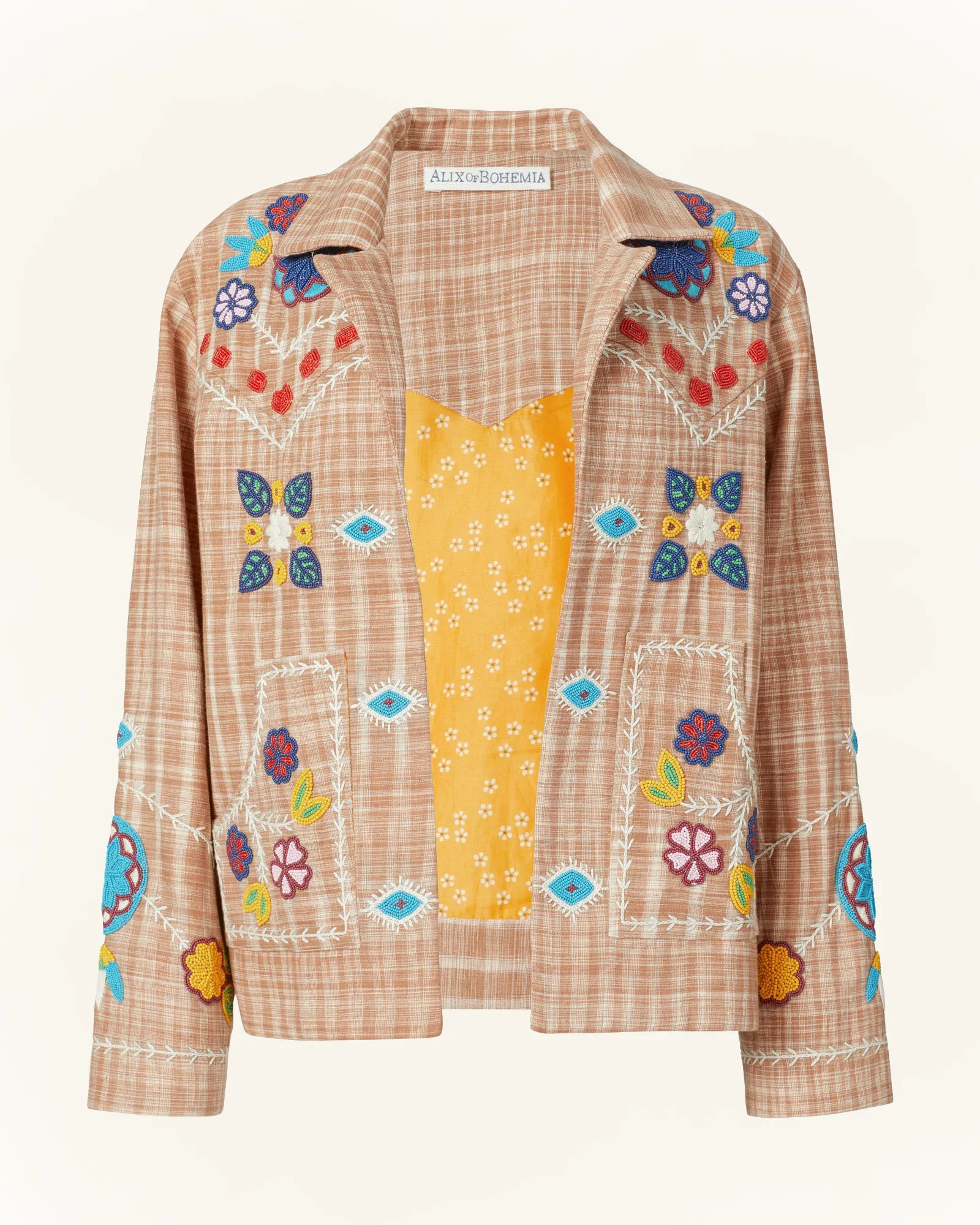 Western Tan Embroidered Jacket