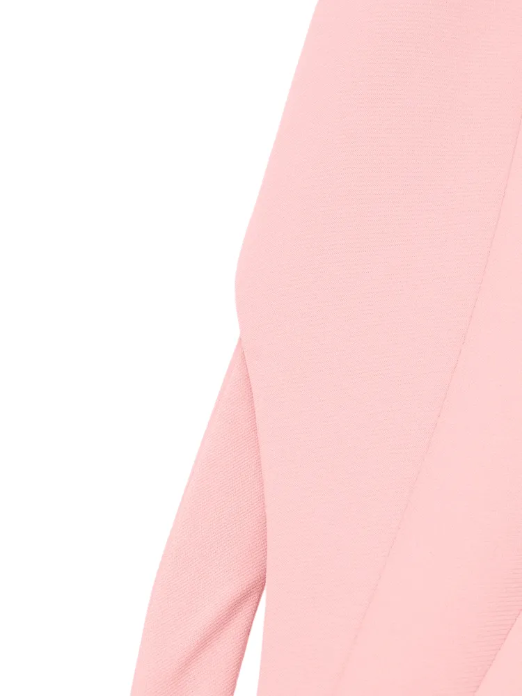 Women's Backless Pink Blazer Bodysuit